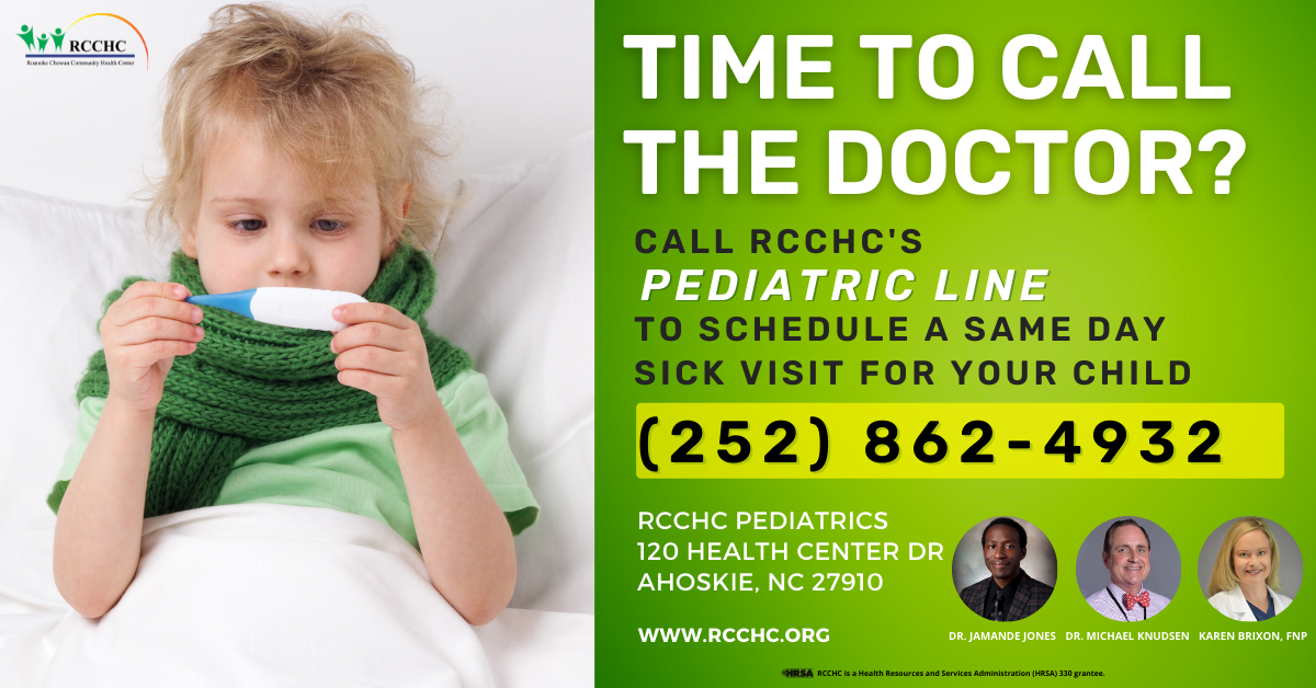New RCCHC Pediatrics Direct Line - (252) 862-4932